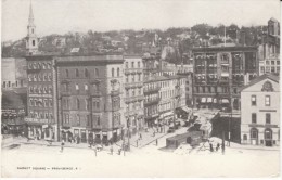 Providence RI Rhode Island, Market Square Street Scene, Street Car, C1900s Vintage Postcard - Providence