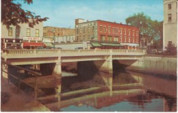 Pawtucket-Westerly Bridge RI Rhode Island, Connecticut Rhode Island Border, Business Signs, C1950s Vintage Postcard - Autres & Non Classés