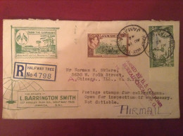 Jamaica, 1942 Registerd Airmail Cover To Chicago, USA - Jamaica (...-1961)