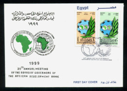 EGYPT / 1999 / AFRICAN DEVELOPMENT BANK ; CAIRO MEETING / MAP / FDC - Covers & Documents