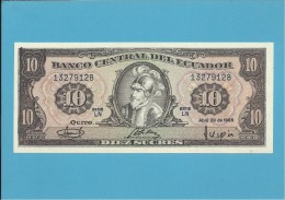 ECUADOR - 10 SUCRES - 29.04.1986 - Pick 121 - Série LN - UNC. - Ecuador