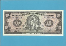 ECUADOR - 10 SUCRES - 22.11.1988 - Pick 121 - Série LQ - UNC. - Equateur