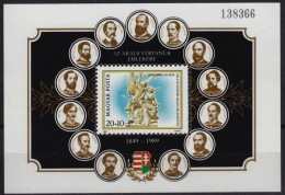 The 13 Martyrs Of Arad - Revolution 1848 1849  -  Block - Hungary 1989 - No Gum - Neufs