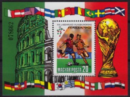 Football World Cup FIFA / Soccer / Italy / Colosseum - MNH Block - Hungary 1990 - 1990 – Italien