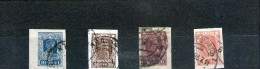 1923 - Serie Courante  Mi No 208B / 211 B NON DENTELES  Serie Complete - Used Stamps