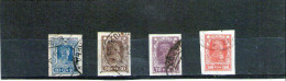 1923 - Serie Courante  Mi No 208B / 211 B NON DENTELES  Serie Complete - Oblitérés