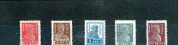 1923 - Serie Courante  Mi No 215 A / 219 A  Serie Complete MNH - Unused Stamps