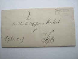 HANNOVER, Stempel Auf Brief Mit Vollem Inhalt Aus 1841 - Prefilatelia