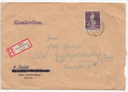 1949, BERLIN, LETTRE RECOMMANDEE,+ SIGNATURE, MI41  EF, 2100€, BERLIN CHARLOTTENBURG   /987 - Cartas & Documentos