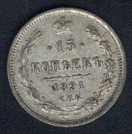 Russland, 15 Kopeken 1891, Silber - Rusland