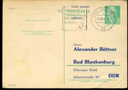 DDR P70 IA Postkarte Privater Zudruck Böttner #2 Weihnachtspost  Aachen 1960 - Private Postcards - Used