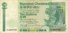 BILLET # HONG KONG  # 10 DOLLARS  # PICK  # 1991 # CIRCULE # - Hong Kong