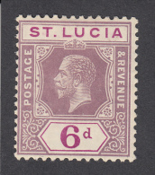 St Lucia 1912  6d  SG84a  MH - Ste Lucie (...-1978)