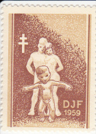 Denemarken Kerstvignetten Danmarks Julemaerkesamler Forening 1958 Cat 15.00 DKK* - Ortsausgaben