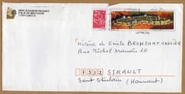 Enveloppe Cover Brief Entier Postal Carcassonne Limoux à Sirault Belgique - Otros & Sin Clasificación