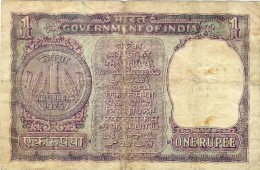 BILLET # INDE  # 1 ROUPIE  # PICK 77 P  # 1975 # CIRCULE # - India