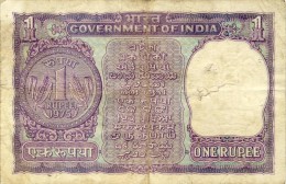 BILLET # INDE  # 1 ROUPIE  # PICK 77 P  # 1975 # CIRCULE # - India