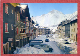 CSM  73 - Savoie - Val Cenis : Lanslebourg : Rue Principale & Dent Parrachée :  Hotels - Maisons  Voitures Sous La Neige - Val Cenis