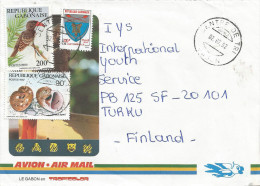 Delcampe - Gabon 1988 Libreville CTD Natica Shell Tockus Bird Hornbill Cover - Coneshells