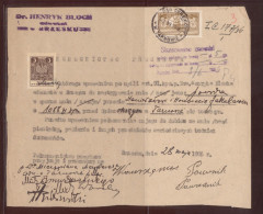 POLAND 1936 POWER OF ATTORNEY WITH 50GR COURT JUDICIAL REVENUE BF#17 & 3ZL GENERAL DUTY REVENUE BF#108 - Steuermarken