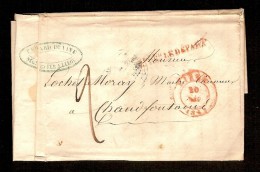 Voorloper Verstuurd Te LIEGE / LUIK Dd. 20/12/1847 Naar CHAUDFONTAINE, Firma Logo PERARD DU VIVE En APRES LE DEPART  ! - 1830-1849 (Belgica Independiente)