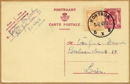 Carte Entier Postal Kortrijk Lier - Postkarten 1934-1951