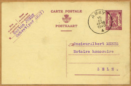 Carte Entier Postal Amay Zele - Cartes Postales 1934-1951