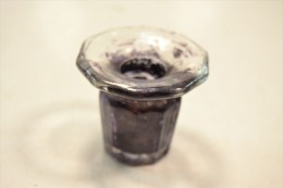 Ancien Encrier D' école En Verre EU PARIS Pour Table écolier Ou Bureau De Maître / Maîtresse. Salle De Classe - Inktpotten