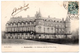 CP, 78, RAMBOUILLET, Le Château, Côté De La Pièce D'eau, Voyagé En 1904 - Rambouillet (Castillo)