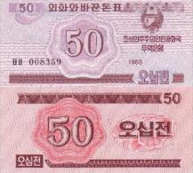 Billet De COREE Du NORD De 50 Chon   Pick 34. - Corée Du Nord