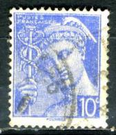 FRANCE 407°  0,10f  Outremer' Type Mercure (10% De La Cote + 0,15€) - 1938-42 Mercure