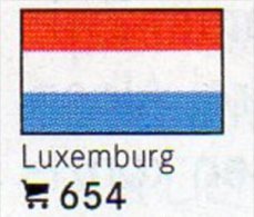 Set 6 Flaggen-Sticker Luxemburg In Farbe 7€ Zur Kennzeichnung Von Alben+Sammlungen Firma LINDNER #654 Flag Of Luxembourg - Zubehör