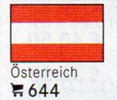 Set 6 Flaggen-Sticker Österreich In Farbe 7€ Zur Kennzeichnung Von Alben + Sammlungen Firma LINDNER #644 Flag Of Austria - Accessoires