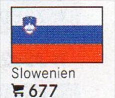 Pack 6 Flaggen Sticker Sowenien In Farbe 7€ Zur Kennzeichnung Von Alben+ Sammlungen Firma LINDNER #677 Flag Of SLOVENIJA - Zubehör