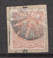 Brazil Brasil Mi# A52 Used 200R Dom Pedro 1882 On Fragment - Used Stamps