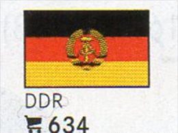 Set 6 Flaggen-Sticker DDR In Farbe 7€ Zur Kennzeichnung Von Alben Firma LINDNER #634 In Deutschland Flag Of East-Germany - Accessoires