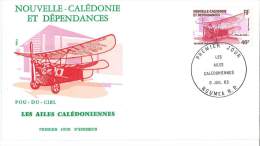 FDC Nouvelle Calédonie Et Dépendances - Les Ailes Calédoniennes - Pou Du Ciel - 1983 - FDC