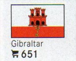 Set 6 Flaggen-Sticker Gibraltar In Farbe 7€ Zur Kennzeichnung Von Alben+Sammlung Firma LINDNER #651 Flag Of Britain CPA - Accessories