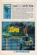 # EVINRUDE Outboard Marine Motor 1960s Italy Advert Pub Pubblicità Reklame Boat Bateau Boot  Sea River Lake Mer Fishing - Sonstige & Ohne Zuordnung