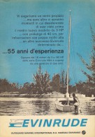 # EVINRUDE Outboard Marine Motor 1960s Italy Advert Pub Pubblicità Reklame Boat Bateau Boot  Sea River Lake Mer Fishing - Andere & Zonder Classificatie