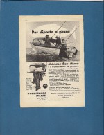 # JOHNSON Outboard Marine Motor 1950s Italy Advert Pub Pubblicità Reklame Boat Bateau Boot  Sea River Lake Mer Fishing - Otros & Sin Clasificación