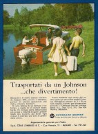 # JOHNSON Outboard Marine Motor 1950s Italy Advert Pub Pubblicità Reklame Boat Bateau Boot  Sea River Lake Mer Fishing - Autres & Non Classés