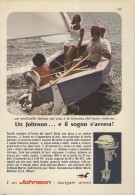 # JOHNSON Outboard Marine Motor 1960s Italy Advert Pub Pubblicità Reklame Boat Bateau Boot  Sea River Lake Mer Fishing - Sonstige & Ohne Zuordnung