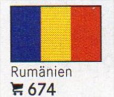 Set 6 Flaggen-Sticker Rumänien In Farbe 7€ Zur Kennzeichnung Von Alben Und Sammlungen Firma LINDNER #674 Flag Of ROMANIA - Accessoires