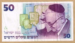 50 ISRAEL NEW SHEKEL SHEQALIM 1992 NOTE - Israël