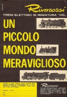 # RIVAROSSI TRENI ELETTRICI 1960s Italy Advert Pub Pubblicità Reklame Train HO Scale Zug Tren Treno - Sonstige & Ohne Zuordnung