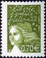 France Marianne Du 14 Juillet N° 3571 ** Luquet Le 0.70€ Vert-olive - 1997-2004 Marianne Of July 14th