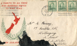 (565) New Zealand To Australia Cover - 1945 - Cartas & Documentos