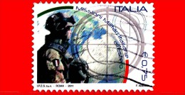 ITALIA - 2011 - Usato -  Missioni Militari Italiane All´estero - 0,75 € • Militare Italiano E Pianeta - 2011-20: Usados