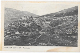 SICILIA-PALERMO- PETRALIA SOTTANA VEDUTA PANORAMA PRIMI 900 - Autres & Non Classés